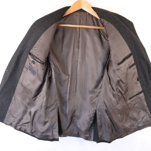 Thom Sweeney Men's 36 (EU46) Double Breasted Wool Blazer Sport Coat Gray Italy - Picture 8 of 15